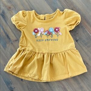 Haute Hippie Gold Floral Embroidered Top